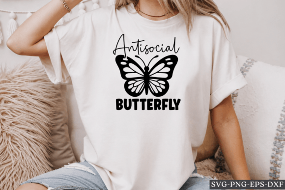 Antisocial Butterfly SVG for Crafts and Graphics