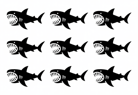 Cute Shark Clipart SVG for Crafts and Graphics