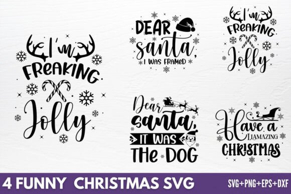 Funny Christmas SVG for Crafts and Graphics
