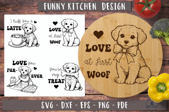 Funny Dog SVG Valentine Cutting Board Graphics for Crafts