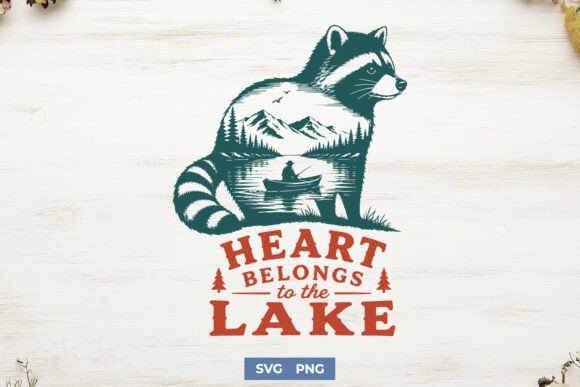 Heart Belongs to the Lake Graphics for Crafts