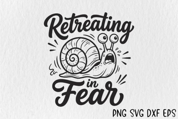 Retreating in Fear SVG for Crafts and Graphics